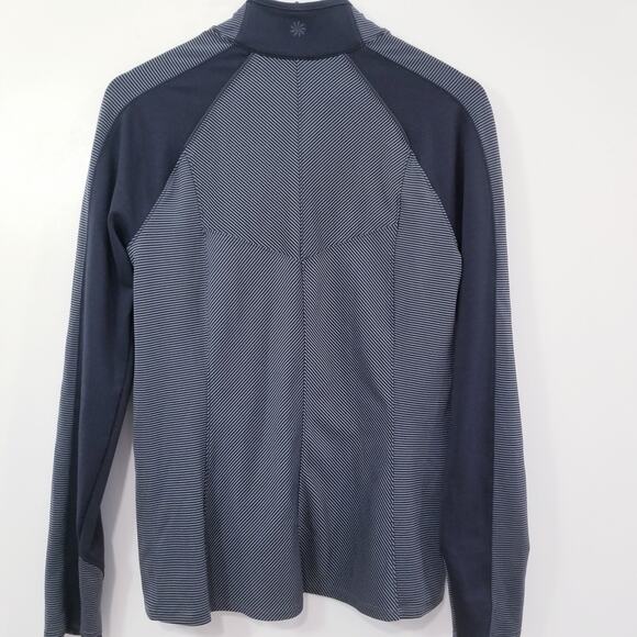 Athleta Activewear 1/2 Zip Stripe Pull Over with Pockets - Picture 4 of 11